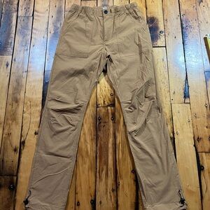 Topo Designs Men’s Medium (30x30) Tan Hiking Pants Outdoors Nylon Elastic Waist